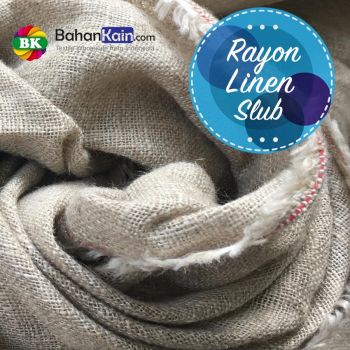 Rayon Linen Slub Natural Lebar 140 cm